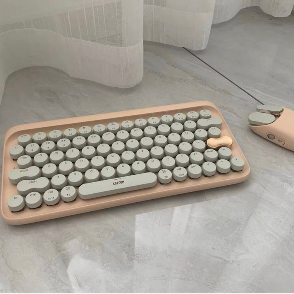 Lofree Dot - Mechanical Keyboard & Mouse in Milk Tea